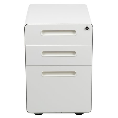 Flash Furniture 3 Drawer Filing Cabinet, White HZ-AP535-01-W-GG